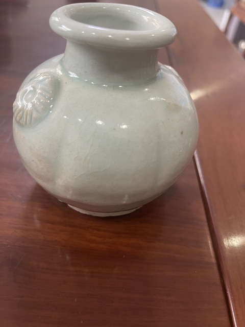 古玩陶瓷青白釉瓜楞罐真品鑒賞圖