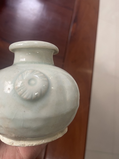 古玩陶瓷青白釉瓜楞罐真品鑒賞圖