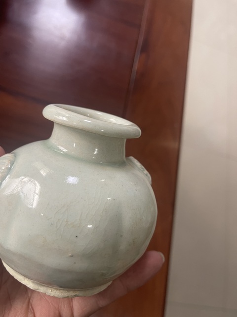 古玩陶瓷青白釉瓜楞罐真品鑒賞圖