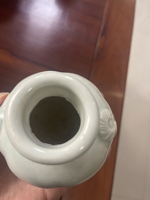 古玩陶瓷青白釉瓜楞罐真品鑒賞圖