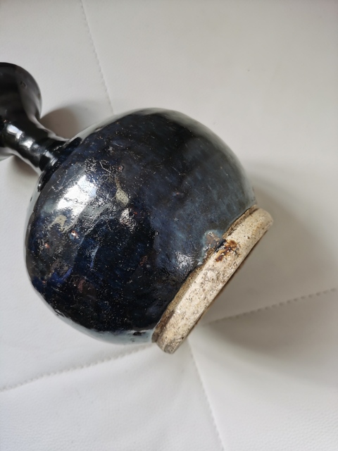 古玩陶瓷黑釉撇口瓶真品鑒賞圖