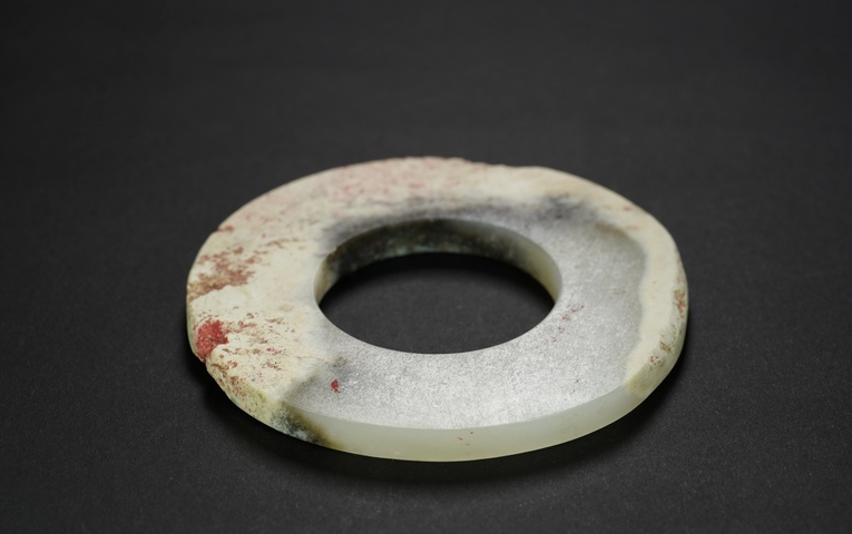 古玩玉器齊家文化玉璧真品鑒賞圖