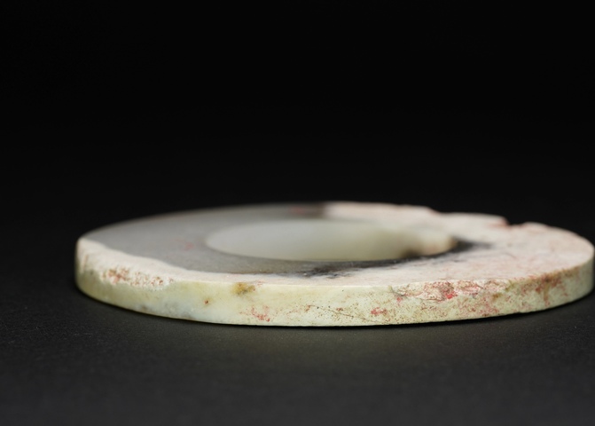 古玩玉器齊家文化玉璧真品鑒賞圖