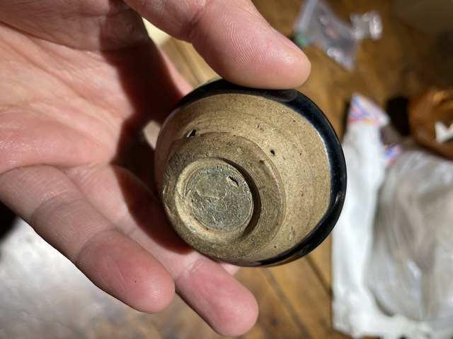 古玩陶瓷磁州窯褐釉水盂真品鑒賞圖