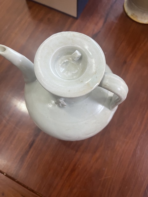 古玩陶瓷青白釉刻花執壺真品鑒賞圖