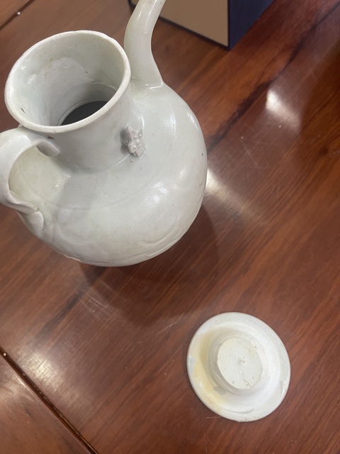 古玩陶瓷青白釉刻花執壺真品鑒賞圖