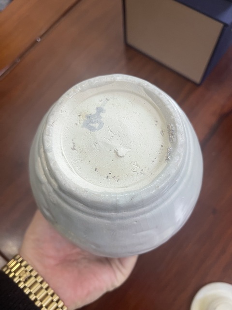 古玩陶瓷青白釉刻花執壺真品鑒賞圖