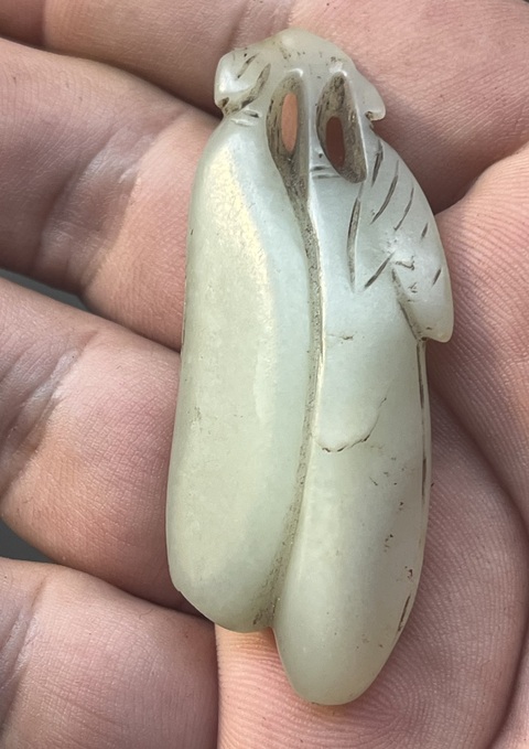 古玩玉器和田玉雕“瓜果墜”真品鑒賞圖