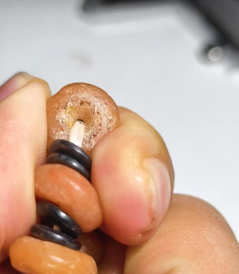 古玩玉器紅瑪瑙珠串真品鑒賞圖