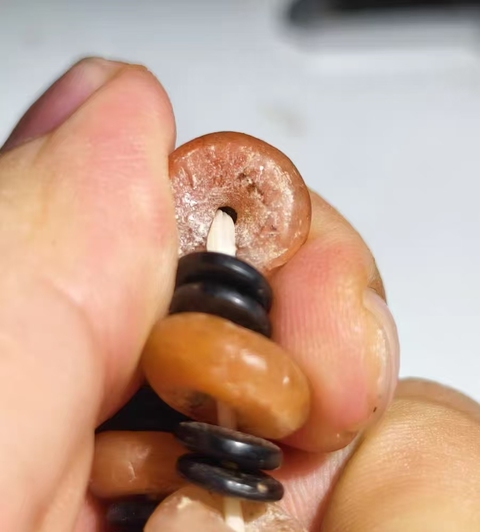 古玩玉器紅瑪瑙珠串真品鑒賞圖