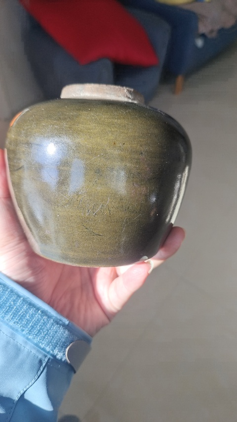 古玩陶瓷晚清茶葉末釉罐拍賣，當前價格999元