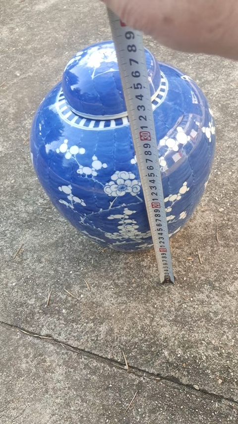古玩陶瓷青花冰梅圖蓋罐真品鑒賞圖