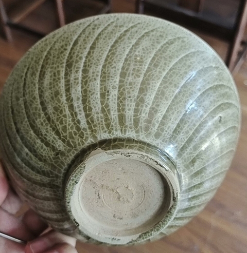 古玩陶瓷宋代青釉刻花碗真品鑒賞圖