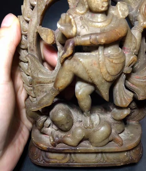 古玩玉器青田石雕造像真品鑒賞圖
