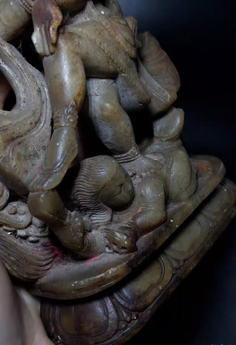 古玩玉器青田石雕造像真品鑒賞圖