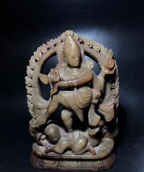 古玩玉器青田石雕造像真品鑒賞圖