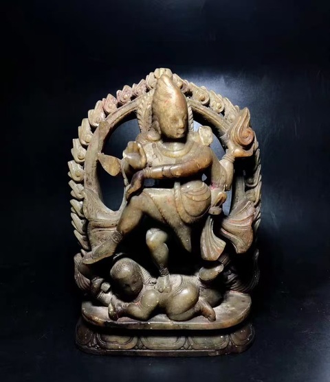 古玩玉器青田石雕造像真品鑒賞圖