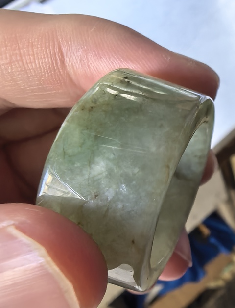 古玩玉器翡翠環真品鑒賞圖