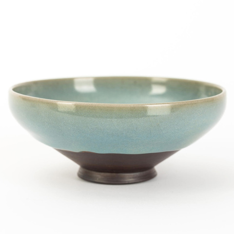 古玩陶瓷鈞窯玫瑰紫斑釉斂口碗真品鑒賞圖