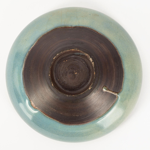 古玩陶瓷鈞窯玫瑰紫斑釉斂口碗真品鑒賞圖