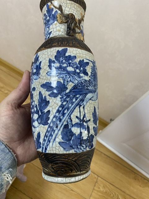 古玩陶瓷咸豐哥釉青花瓶真品鑒賞圖
