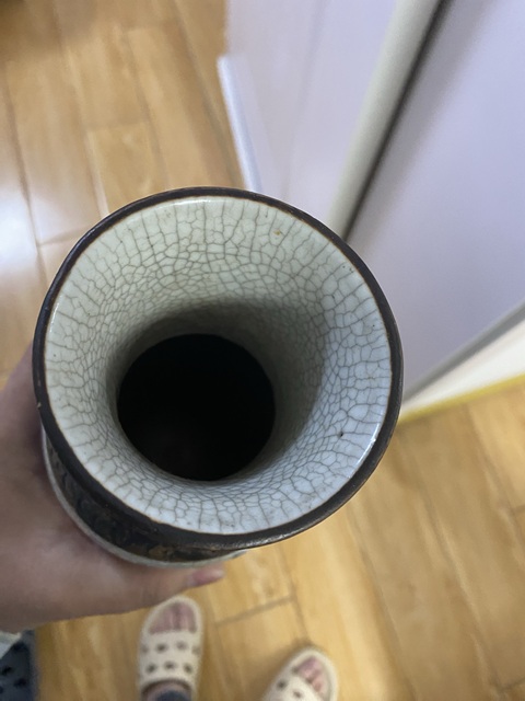 古玩陶瓷咸豐哥釉青花瓶真品鑒賞圖