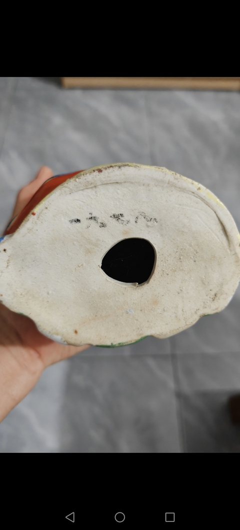 古玩陶瓷粉彩花卉瓷雕塑像真品鑒賞圖