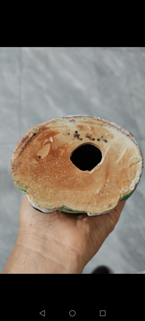 古玩陶瓷粉彩花卉瓷雕塑像真品鑒賞圖