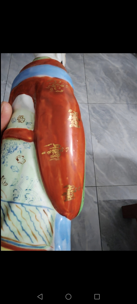 古玩陶瓷粉彩花卉瓷雕塑像真品鑒賞圖