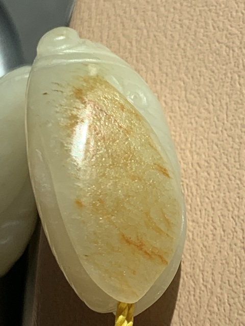 古玩玉器和田玉蟬形手串真品鑒賞圖