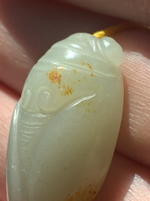 古玩玉器和田玉蟬形手串真品鑒賞圖