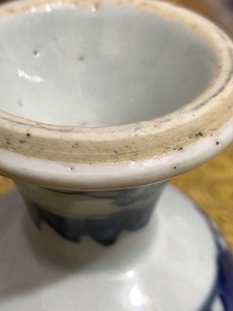 古玩陶瓷青花冰梅圖高足杯真品鑒賞圖