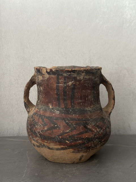 古玩陶瓷馬家窯文化·馬廠類型雙耳罐拍賣，當(dāng)前價格594元