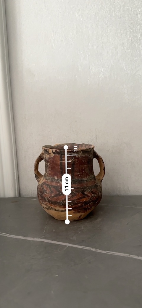 古玩陶瓷馬家窯文化·馬廠類型雙耳罐拍賣，當(dāng)前價格594元