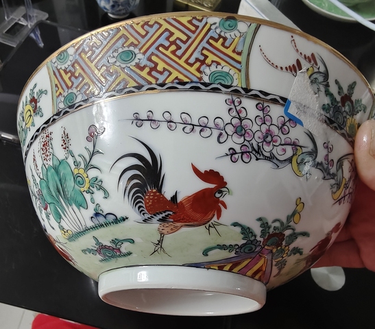 古玩陶瓷清 乾隆清花粉柴花鳥紋瓷板拍賣，當前價格868元