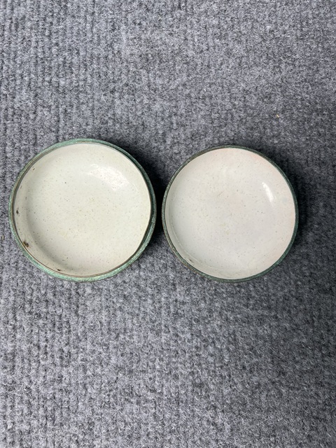 古玩雜項銅胎畫琺瑯花卉紋蓋盒真品鑒賞圖