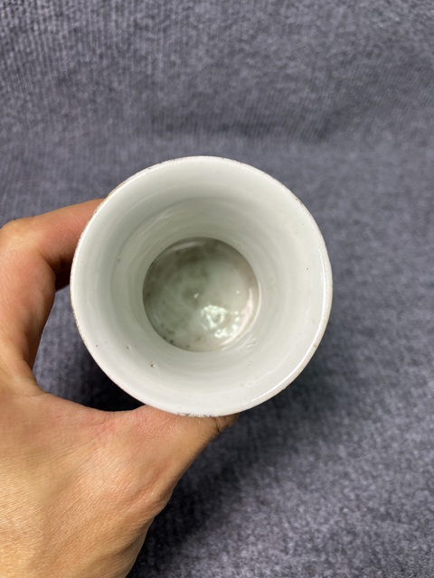 古玩陶瓷粉彩桃花美女紋扎斗拍賣，當前價格1288元