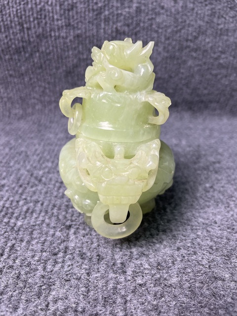 古玩雜項岫玉三足熏香爐拍賣，當前價格688元