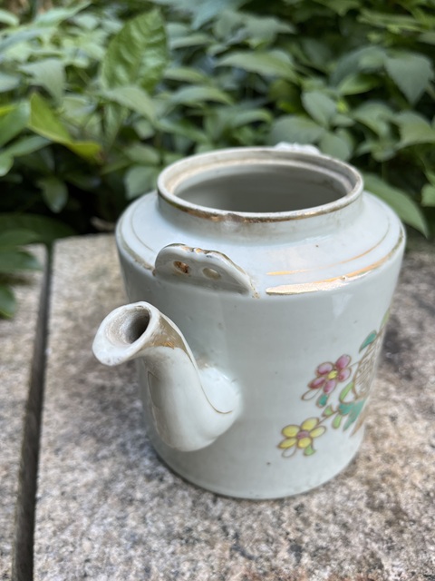 古玩陶瓷博古圖提梁壺真品鑒賞圖