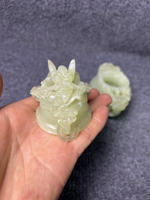 古玩雜項岫玉三足熏香爐拍賣，當前價格688元