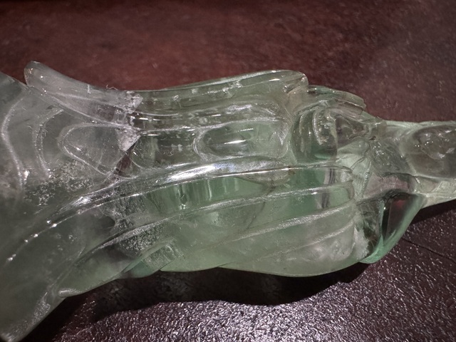 古玩玉器螢石雕“觀音”擺件真品鑒賞圖