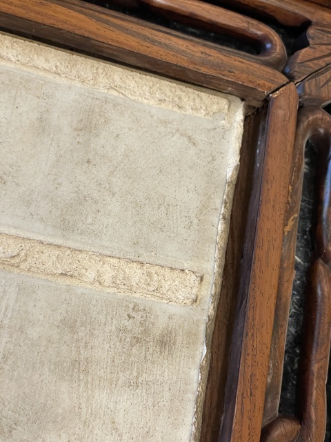 古玩陶瓷民國 青花山水人物紋瓷板真品鑒賞圖