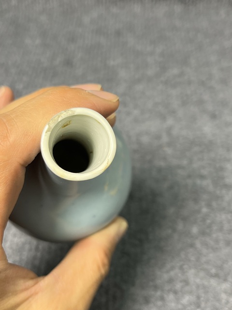 古玩陶瓷天藍釉天球瓶拍賣，當前價格1888元