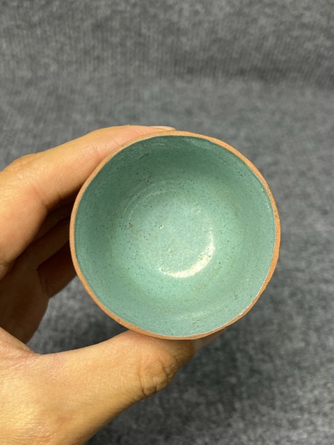 古玩陶瓷石泉竹爐紫砂掛釉杯真品鑒賞圖