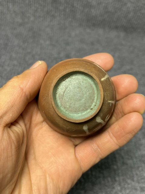 古玩陶瓷石泉竹爐紫砂掛釉杯真品鑒賞圖