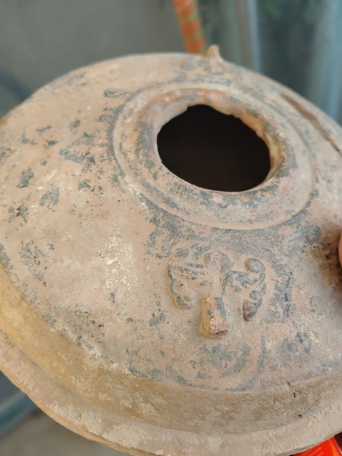 古玩陶瓷漢綠釉三足獸面香碟（早期陶質爐類真品鑒賞圖