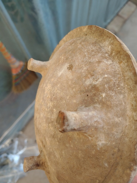 古玩陶瓷漢綠釉三足獸面香碟（早期陶質爐類真品鑒賞圖