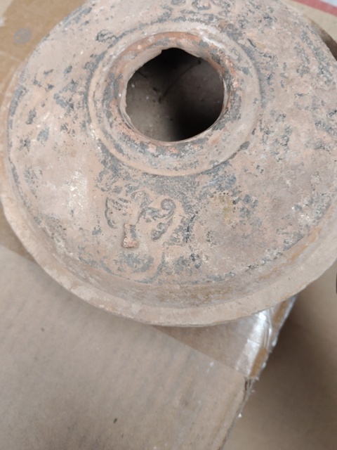 古玩陶瓷漢綠釉三足獸面香碟（早期陶質爐類真品鑒賞圖