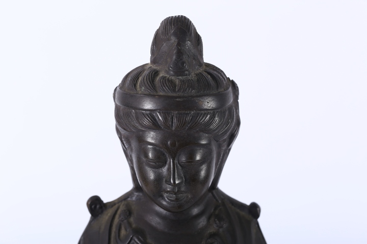 古玩銅器銅觀音像真品鑒賞圖