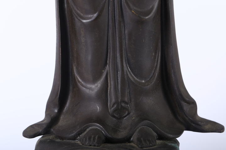 古玩銅器銅觀音像真品鑒賞圖